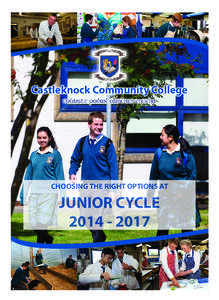 Castleknock Community College i colaiste pobail caislean cnucha  CHOOSING THE RIGHT OPTIONS AT