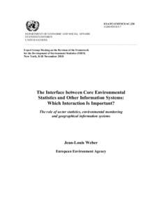 ESA/STATISTICS/AC.228 EGM-FDES/1/7 DEPARTMENT OF ECONOMIC AND SOCIAL AFFAIRS STATISTICS DIVISION UNITED NATIONS