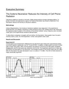 Executive Summary The Aulterra Neutralizer Reduces the Intensity of Cell Phone Radiation Cell phone radiation is harmful to the body. Higher doses produce stronger damaging effects. To protect the brain and reproductive 