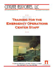  Folsom (Sacramento), CA  Management Consultants  Training for the Emergency Operations