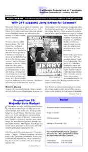 Politics of California / California / Jerry Brown / Pacifica Radio