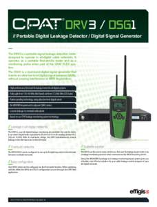 ®  DRV3 / DSG1 // Portable Digital Leakage Detector / Digital Signal Generator