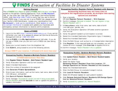 e-FINDS Quick Reference Card