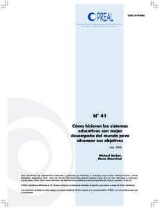 ISSN: Programa de Promoción de la Reforma Educativa en América Latina y el Caribe Partnership for Educational Revitalization in the Americas  N˚ 41