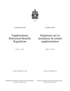 CANADA  CONSOLIDATION CODIFICATION