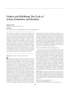 PERSONALITY AND SOCIAL PSYCHOLOGY BULLETIN Oishi, Diener / CULTURE AND CYCLE ARTICLE