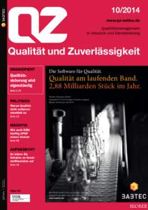 [removed]www.qz-online.de Qualitätsmanagement in Industrie und Dienstleistung