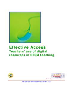 Effective Access Teachers’ use of digital resources in STEM teaching Education, Employment, and Community Programs