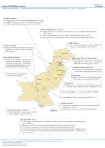 as of October 1, 2014  Pakistan Maps of JICA Major Projects (P)Technical Cooperation