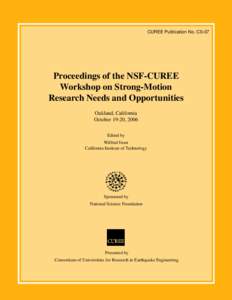 Earthquake engineering / California Geological Survey / Accelerograph / National Virtual Observatory / Earthquake Engineering Research Institute / Civil engineering / Seismology / Engineering