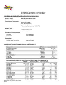 MATERIAL SAFETY DATA SHEET 1. CHEMICAL PRODUCT AND COMPANY INFORMATION Product Name: NON-HWY #2 15NRLM DYED