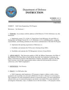 DoD Instruction[removed], October 26, 2012