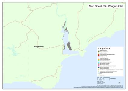 Map Sheet 63 - Wingan Inlet  Wingan Inlet Legend Roads and Tracks