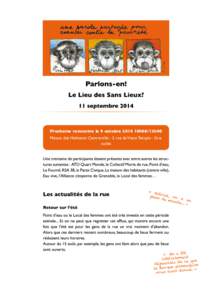 Prochaine rencontre le 9 octobre 2014 10h00/12h00 Maison des Habitants Centre-ville - 2 rue du Vieux Temple - Grenoble « G én plein ial, on