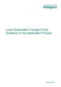 Guidance for local authorities on application process for LSTF