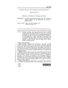 A.B. 330 ASSEMBLY BILL NO. 330–ASSEMBLYWOMAN KIRKPATRICK MARCH 16, 2015 ____________ Referred to Committee on Commerce and Labor SUMMARY—Provides requirements relating to the sale or lease of