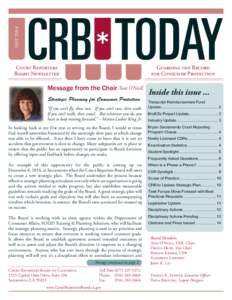 www.courtreportersboard.ca.gov - CRB Today – Board Newsletter, Fall 2014