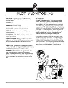 plot monitoring SUBJECTS: English/Language Arts, Mathematics, Science, Health GRADES: 4-8 DURATION: One class period GROUP SIZE: one class of[removed]students