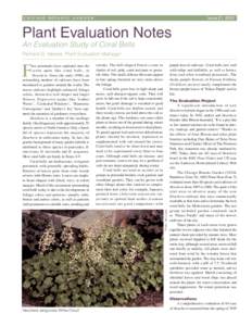 Issue 21, 2003  Plant Evaluation Notes An Evaluation Study of Coral Bells Richard G. Hawke, Plant Evaluation Manager