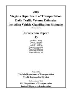 2006 Virginia Department of Transportation Daily Traffic Volume Estimates