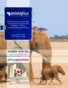Will the African Mining Vision Promote Mining Investment in Africa in a Time of Uncertain Commodity Prices  Sunday March 1, 2015