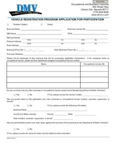 Print Form  Occupational and Business Licensing 555 Wright Way Carson City, Nevada4690