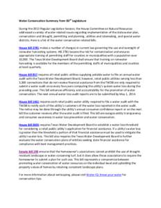 Microsoft Word - Recent Water Conservation Legislation - web version.docx