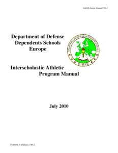 DoDDS-Europe Manual[removed]Department of Defense Dependents Schools Europe