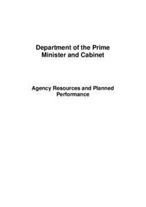 Portfolio Budget Statements[removed]: Department of the Prime Minister and Cabinet