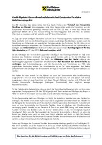 Credit-Update-Kontrollwechselklauseln bei Constantia Flexibles Anleihen ausgelöst _7April15