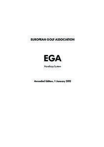 EUROPEAN GOLF ASSOCIATION  EGA