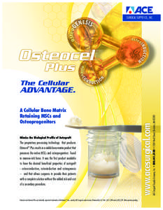 SURGICAL SUPPLY CO., INC.  The Cellular Mimics the Biological Profile of Autograft