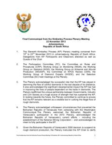 Africa / Politics / Plenary / African Union / Diamond / Blood diamonds / Kimberley Process Certification Scheme