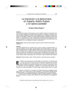 LA TRANSICIÓN A LA DEMOCRACIA EN ESPAÑA  161