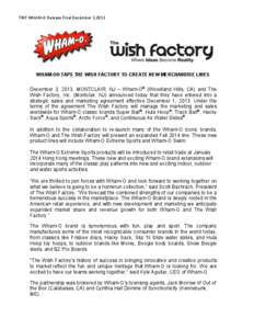 TWF	
  WHAM-­‐O	
  Release	
  Final	
  December	
  3,2013	
   	
  