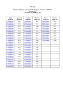 Index page Director of Bureau: Secretary for Environment, Transport and Works Session No: 17 File name : ETWB(W)-e1.doc  Reply