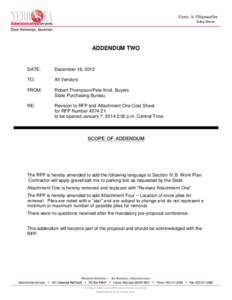 Gerry A. Oligmueller Acting Director ADDENDUM TWO  DATE: