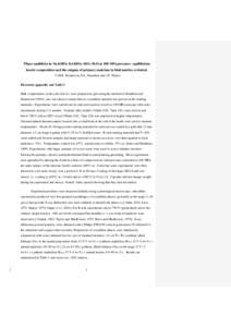 Phase equilibria in NaAlSiO4–KAlSiO4–SiO2–H2O at 100 MPa pressure: equilibrium leucite composition and the enigma of primary analcime in blairmorites revisited. C.M.B. Henderson, D.L. Hamilton and J.P. Waters Elect