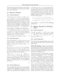 Online Ranking with Top-1 Feedback  We provide missing proofs of theorems and extensions that were excluded from the main body of the paper due to space constraints.