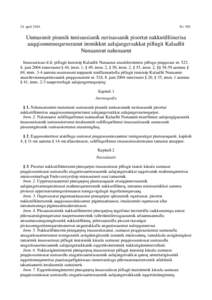 24. aprilNrUumasunit pisunik tunisassianik nerisassanik pisortat nakkutilliinerisa aaqqissuunneqarneranut immikkut aalajangersakkat pillugit Kalaallit