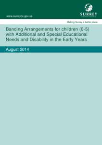 www.surreycc.gov.uk Making Surrey a better place Banding Arrangements for children[removed]with Additional and Special Educational Needs and Disability in the Early Years