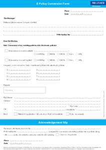 E Policy Conversion Form -1