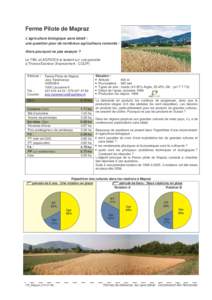 Ferme Pilote de Mapraz L’agriculture biologique sans bétail : une question pour de nombreux agriculteurs romands : Alors pourquoi ne pas essayer ? Le FiBL et AGRIDEA le testent sur une parcelle à Thonex/Genève (fina