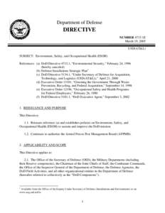 DoD Directive 4715.1E, March 19, 2005