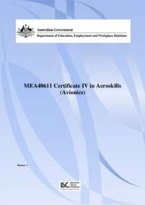 MEA40611 Certificate IV in Aeroskills (Avionics)