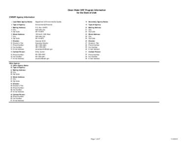 Clean Water NIMS Data Report