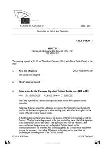 [removed]EUROPEAN PARLIAMENT Committee on Culture and Education  CULT_PV0206_1