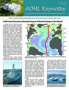 July-August 2013 Vol. 17/No. 4 AOML Keynotes ATLANTIC OCEANOGRAPHIC AND METEOROLOGICAL LABORATORY