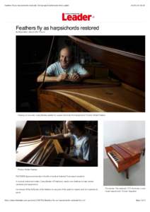 Feathers fly as harpsichords restored | St George & Sutherland Shire Leader:10 (/)