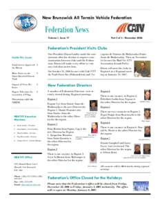 New Brunswick All Terrain Vehicle Federation  Federation News Volume 1, Issue 17  Part 3 of 3 - November 2006